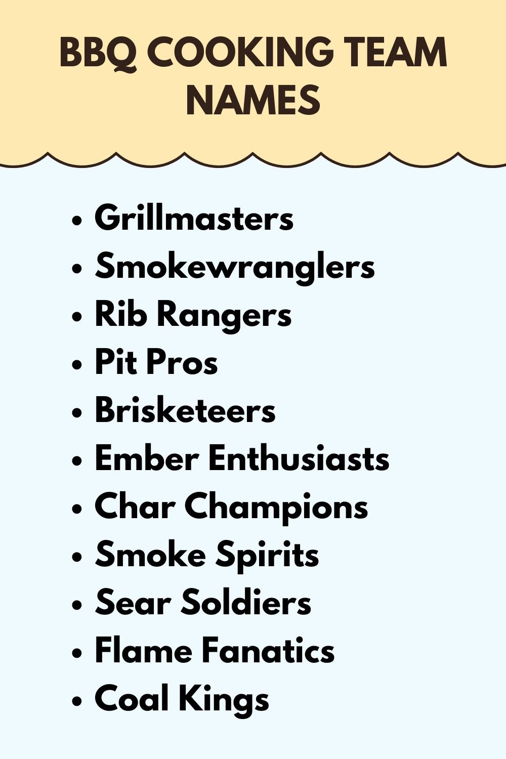 BBQ Cooking Team Names