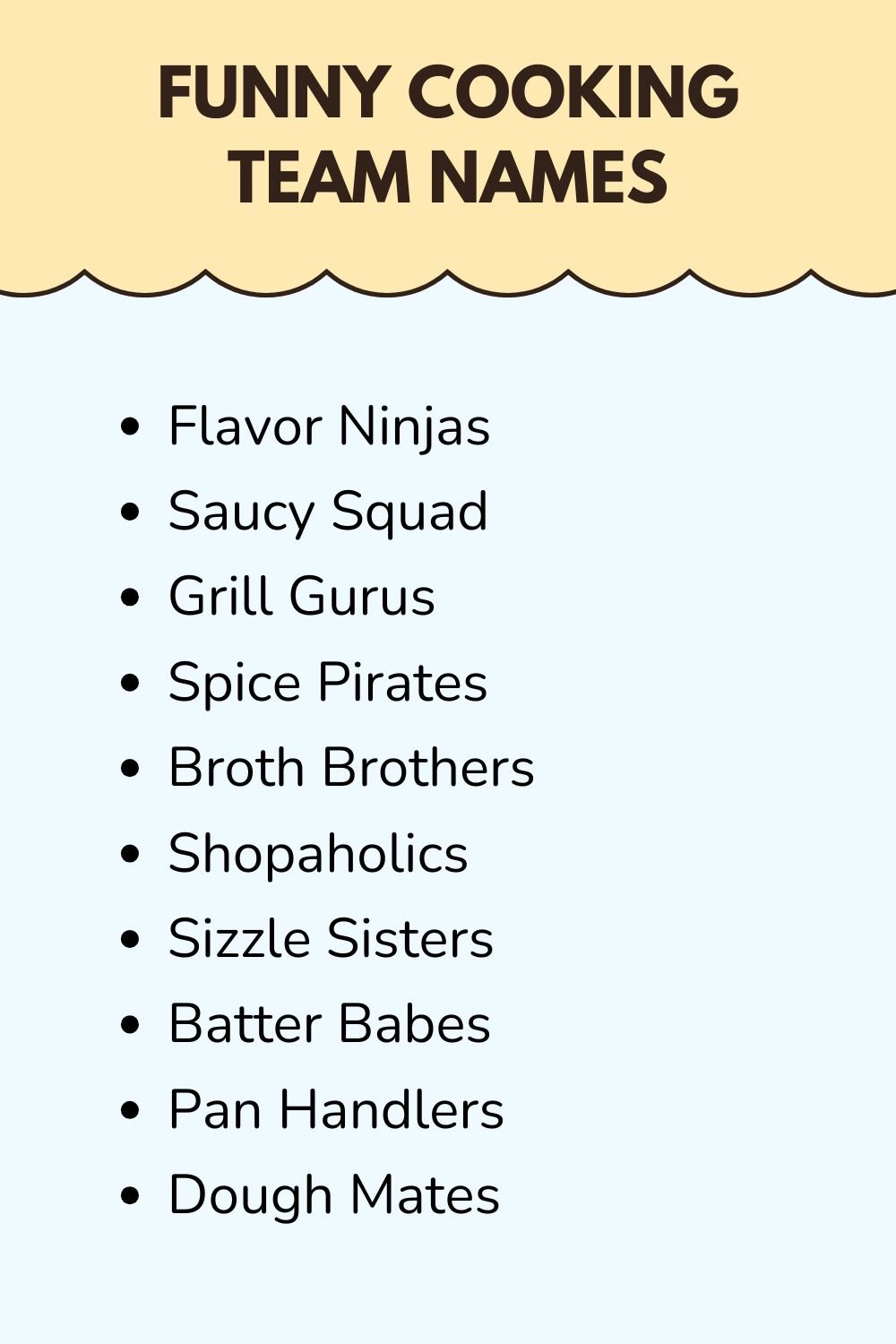 Funny Cooking Team Names