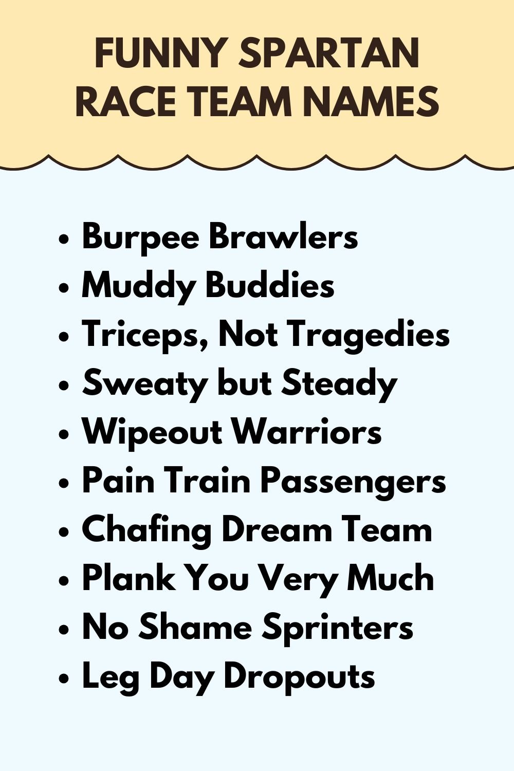 Funny Spartan Race Team Names