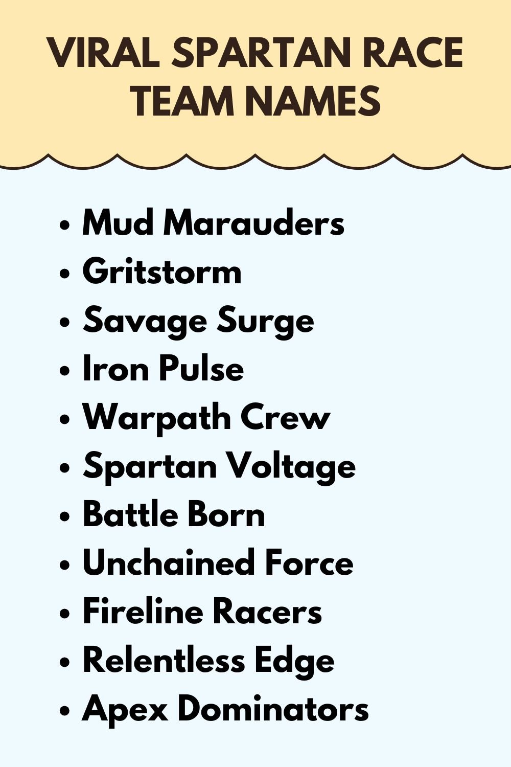 Viral Spartan Race Team Names